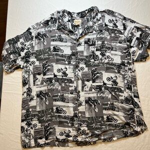 Panama Jack Casual Motorcycle Button Down Shirt Men’s 3XL